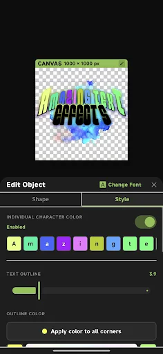 ดาวน์โหลด xCanvas 2 – AI Fonts Lettering ล่าสุด – ออกแบบตัวอักษรและโลโก้ฟรี - Screenshot 6