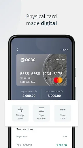 ดาวน์โหลด OCBC Business ล่าสุด – จัดการธุรกรรมธุรกิจของคุณได้ทุกที่ฟรี - Screenshot 6