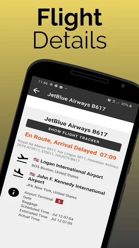 ดาวน์โหลดแอป Baltimore Airport BWI – เช็คตารางเที่ยวบินเรียลไทม์ - Screenshot 4