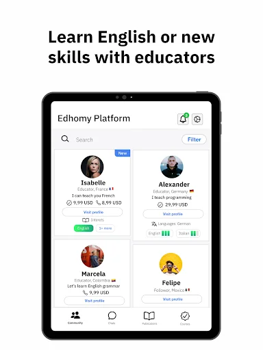 ดาวน์โหลด Edhomy Platform เวอร์ชันล่าสุด – เรียนภาษาใหม่กับครูมืออาชีพ ฟรี - Screenshot 5