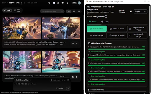 ดาวน์โหลด VEO Automation ล่าสุด – ช่วยสร้างวิดีโอและรูปภาพอัตโนมัติ - Screenshot 1