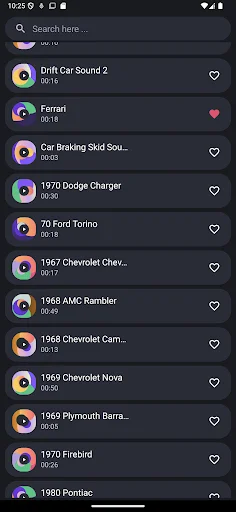 ดาวน์โหลด Car Sounds ล่าสุด – รวมเสียงรถยนต์และเสียงเรียกเข้าฟรี - Screenshot 3