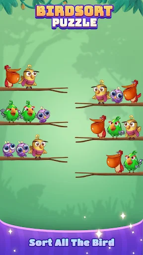 ดาวน์โหลด Bird Sort: Color Puzzle Master ล่าสุด – เกมเรียงนกสีสันสดใสฟรี - Screenshot 5