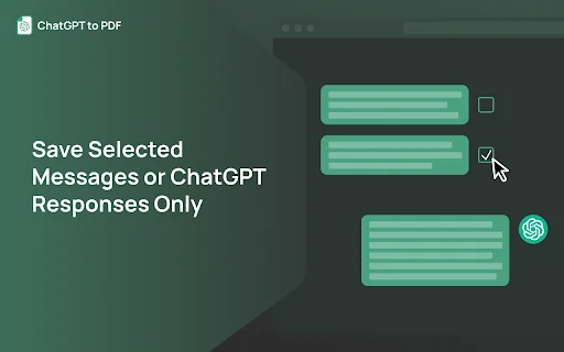 ChatGPT to PDF – บันทึกและส่งออกแชท ChatGPT เป็นไฟล์ PDF ง่ายๆ - Screenshot 2