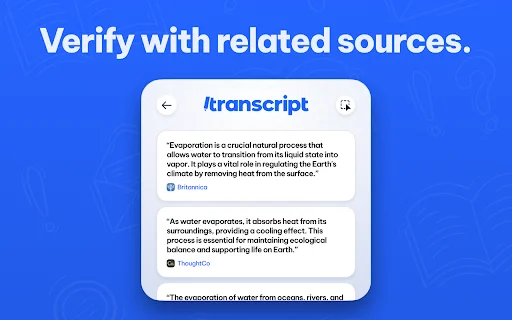 ดาวน์โหลด Transcript – AI Homework Helper ตัวช่วยเรียนอัจฉริยะสำหรับนักเรียน - Screenshot 3