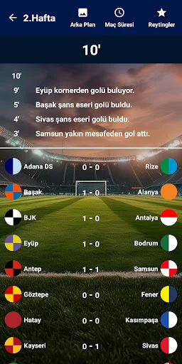 ดาวน์โหลด Türkiye Süper Lig Simülasyon ล่าสุด – จำลองการแข่งขันฟุตบอลตุรกีฟรี - Screenshot 4