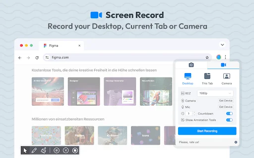 Screenshot & Screen Video Recorder – บันทึกหน้าจอและแคปภาพฟรี - Screenshot 1