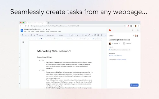 ดาวน์โหลด Asana Chrome Extension ล่าสุด – จัดการงานของคุณได้ทุกที่ฟรี - Screenshot 1