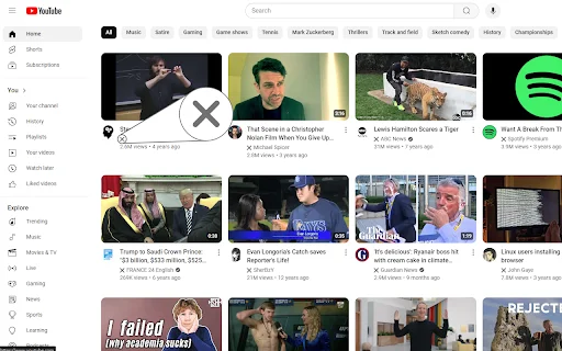 ดาวน์โหลด Channel Blocker ล่าสุด – ปิดกั้นช่อง YouTube ที่ไม่ต้องการฟรี - Screenshot 1