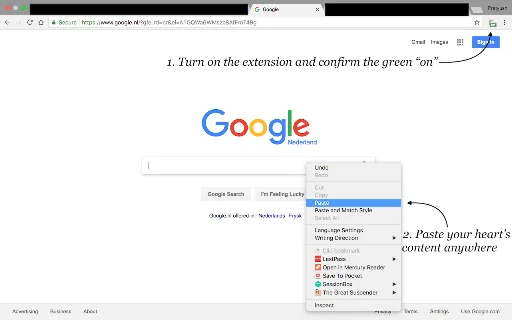ดาวน์โหลด Force Paster – ปลดล็อกการวางข้อความบนเว็บไซต์ได้ง่ายๆ - Screenshot 1