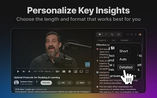 Eightify: สรุป YouTube ด้วย AI ใน 5 วินาที – ตัวช่วยเพิ่มประสิทธิภาพ - Screenshot 5