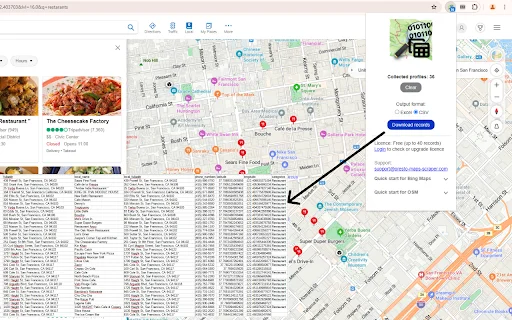 Maps Scraper by Presto – ดึงข้อมูลธุรกิจจากแผนที่ได้ง่ายและรวดเร็ว - Screenshot 1