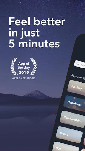 ดาวน์โหลด Simple Habit: Meditation ล่าสุด – ฝึกสมาธิเพียง 5 นาทีต่อวัน - Screenshot 1