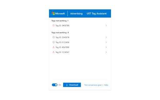 ดาวน์โหลด UET Tag Helper ล่าสุด – เครื่องมือตรวจสอบ Microsoft Ads ฟรี - Screenshot 2