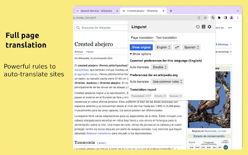 ดาวน์โหลด Linguist – ส่วนขยายแปลภาษาบนเว็บที่ดีที่สุด แปลไว รองรับ 130+ ภาษา - Screenshot 2