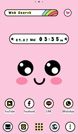 ดาวน์โหลด Cute Expressions Theme +HOME ฟรี – ปรับแต่งหน้าจอให้คิ้วท์สุดๆ - Screenshot 1