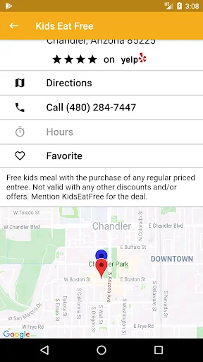 ดาวน์โหลด Kids Eat Free ล่าสุด – ค้นหาร้านอาหารเด็กทานฟรี ฟรี - Screenshot 3