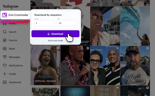 Exta: โปรแกรมดาวน์โหลด Instagram ฟรี – เซฟ Reels, Story, ภาพและวิดีโอระดับ HD - Screenshot 5