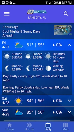 ดาวน์โหลด WCJB TV20 Weather App ล่าสุด – พยากรณ์อากาศแม่นยำ ฟรี - Screenshot 4