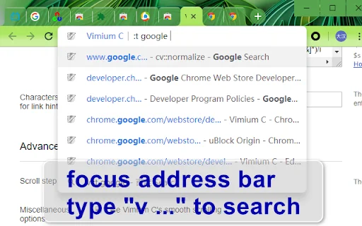ดาวน์โหลด Vimium C – บราวเซอร์ผ่านคีย์บอร์ดที่รวดเร็วและทรงพลัง - Screenshot 4