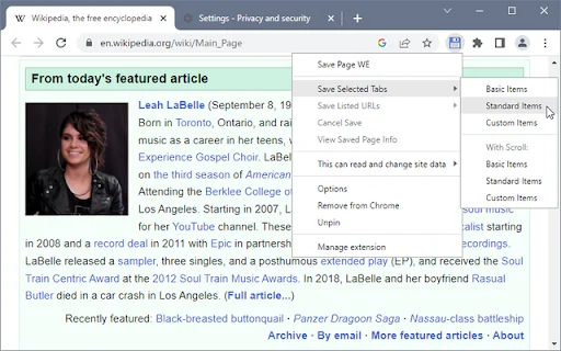 ดาวน์โหลด Save Page WE ล่าสุด – บันทึกหน้าเว็บเป็นไฟล์เดียวได้ง่ายๆ - Screenshot 1