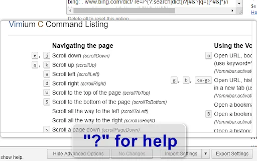 ดาวน์โหลด Vimium C – บราวเซอร์ผ่านคีย์บอร์ดที่รวดเร็วและทรงพลัง - Screenshot 5