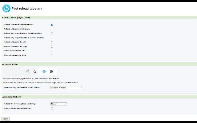 ดาวน์โหลด Fast Reload Tabs ล่าสุด – รีเฟรชแท็บเบราว์เซอร์ทันที - Screenshot 2