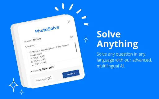ดาวน์โหลด PhotoSolve ล่าสุด – ตัวช่วยแก้โจทย์การบ้านด้วย AI ฟรี - Screenshot 2