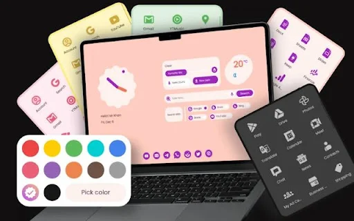 ดาวน์โหลด MYNT: Material You New Tab – ปรับแต่งหน้าแท็บใหม่ให้สวยทันสมัย - Screenshot 1