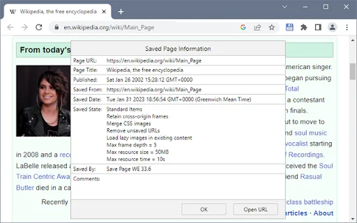 ดาวน์โหลด Save Page WE ล่าสุด – บันทึกหน้าเว็บเป็นไฟล์เดียวได้ง่ายๆ - Screenshot 4