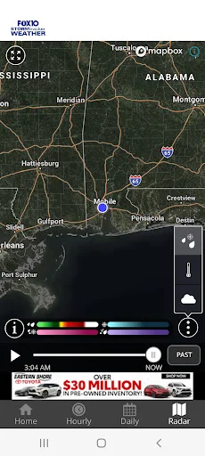 ดาวน์โหลด FOX10 Weather Mobile Alabama ล่าสุด – พยากรณ์อากาศแม่นยำฟรี - Screenshot 3