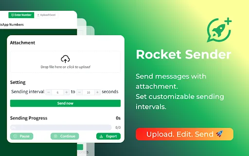 ดาวน์โหลด Rocket Sender – ส่งข้อความ WhatsApp อัตโนมัติและจัดการรายชื่อลูกค้า - Screenshot 3