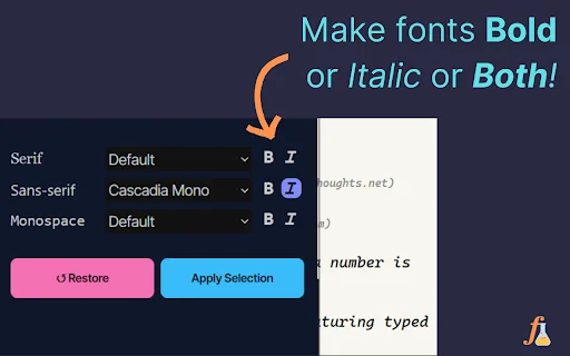ดาวน์โหลด Fontonic – เปลี่ยนฟอนต์เว็บไซต์ง่ายๆ ด้วยฟอนต์ในเครื่องคุณ - Screenshot 6