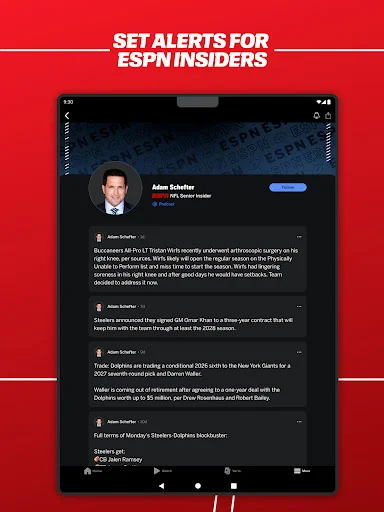 ดาวน์โหลดแอป ESPN ล่าสุด – ติดตามผลคะแนนและข่าวสารกีฬาแบบเรียลไทม์ฟรี - Screenshot 16