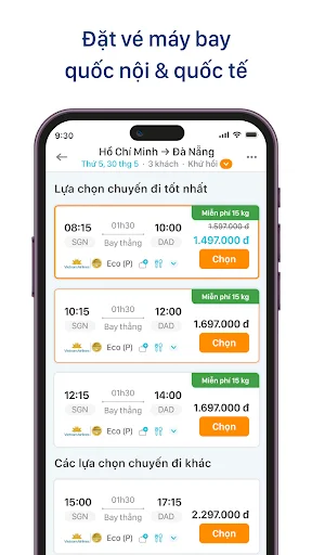 ดาวน์โหลด iVIVU.com ล่าสุด – จองโรงแรม เที่ยวบิน และรถรับส่งราคาถูก - Screenshot 3