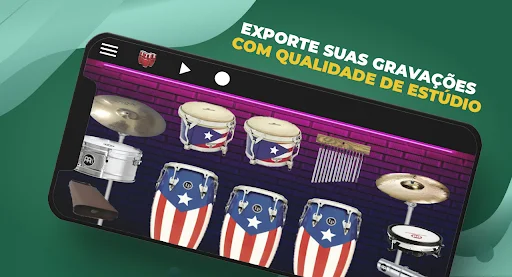 ดาวน์โหลด Percussion instruments: drums ล่าสุด – สนุกกับกลองเสมือนจริงฟรี - Screenshot 3